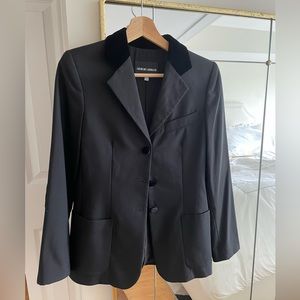 Giorgio Armani blazer w/velvet detailing